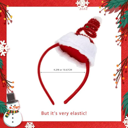 Madison Tyler Red Christmas Tree Headband for Women | Cute Spiral Triangle Christmas Tree | Lightweight Party Headband