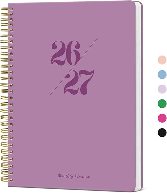 Monthly Planner 2026-2027, 2 Year Months Calendar Planner 2026-2027, Runs from January 2026 - Decembe 2027, 7" x 10", 24 Months, Perfect for School Office Home Planning - Boho Purple