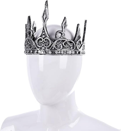 Regal King's Crown,Adjustable Royal Crown Prince Tiara,Medieval King Costume Accessories for Adult