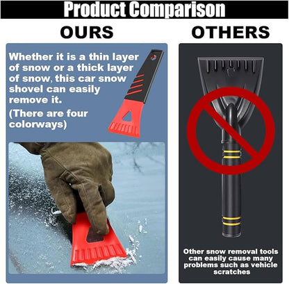 12PCS Snow and Ice Scraper for Car Windshield - Ice Snow Frost Removal Tool with Non-Slip Handle - Plastic Snow Scraper Auto Window Shovel Tool - Winter Windshield Defroster Tool No Scratch for Cars