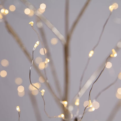 6 Ft Gold Fairy Light Tree Room Décor Bedroom Décor Artificial Tree, 750 Warm White LED Lights