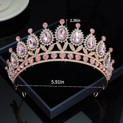 Kamirola Tiaras Princess Crown for Women and Girls Crystal Headbands for Bridal, Princess for Wedding and Party(TR21)