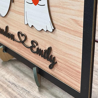 Personalized Forever My Boo Wooden Sign, Ghost Couple Gift, Cute Boo Couples Sign, Custom Names For Couples, Halloween Decor for Couples, Birthday Gift for Boyfriend or Girlfriend Wood Sign sign/2