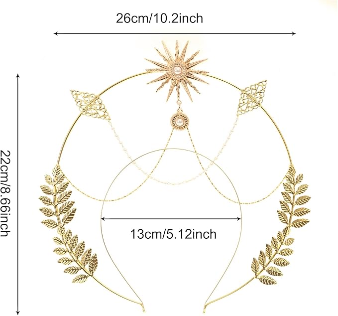Bubbmi Women Halo Goddess Headband Costume Masquerade Headwear