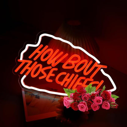 How Bout Neon Chiees Sign Football Neon Sign for Wall Decor Football Led Neon Light for Man Cave Birthday Gifts for Rugby Fans Rugby Team Light Up Sign for Party Club Dorm Bar Decor Size16* 10In