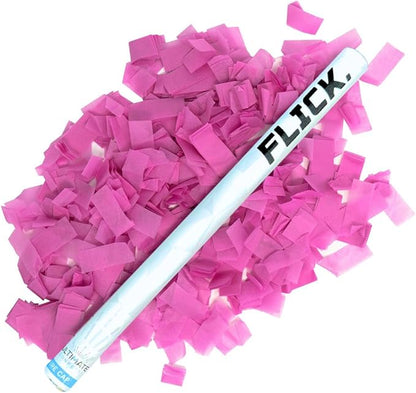 Ultimate Confetti Wand 14 inch Confetti Launcher Wand, Pink, 8 Pack - Great for Parties, Weddings and Events Tissue, Metallic and Biodegradable Options