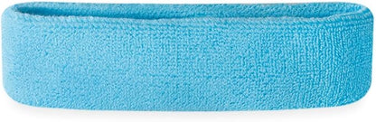Suddora Workout Headband for Men and Women, Moisture-Wicking Athletic Sweatband, Lightweight Cotton Terry Cloth Bands for Basketball, Tennis, Football, Gym, Running, Cosplay & Costumes