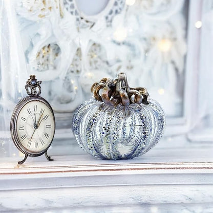 Luke Adams Glass Handmade Glass Pumpkins Handmade Table Top Home Decor (Squat, Happily Ever After)