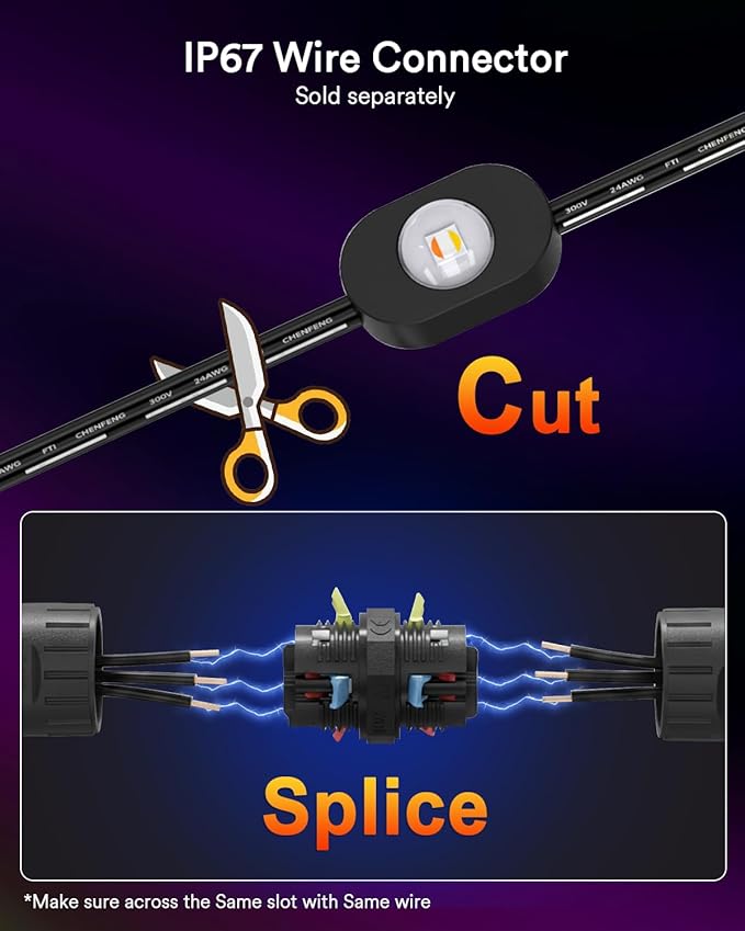 Lumary Permanent Outdoor Lights 2 with Remote, Slide Base, 150ft with 90 RGBAICW LEDs for Daily and Accent Lighting, 110+ Scenes for Christmas Decor, Work with Alexa Google, Black