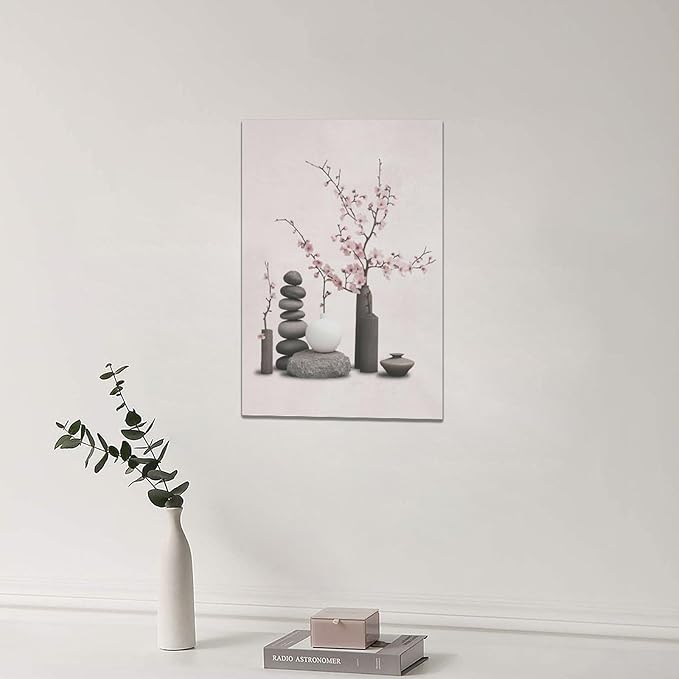 Zen Wall Art Zen Bathroom Pictures Wall Decor Spiritual Canvas Prints Meditation Decorations Painting Framed Artwork Office Home Spa Yoga Decor For Bedroom Dining Living Room 16"x24"