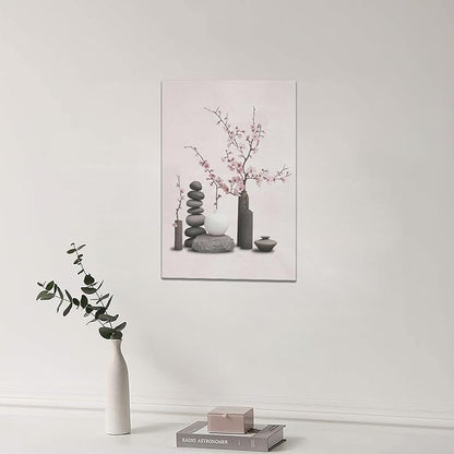 Zen Wall Art Zen Bathroom Pictures Wall Decor Spiritual Canvas Prints Meditation Decorations Painting Framed Artwork Office Home Spa Yoga Decor For Bedroom Dining Living Room 16"x24"