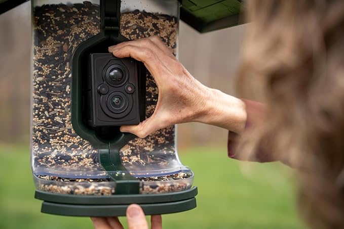Smart Bird Feeder: AI Bird ID, Solar Power, Wi-Fi Connectivity, Sends HD Pictures and Videos to Your Phone, Two Seed Bins, Multiple Mounting Options - Best Smart Bird Feeder