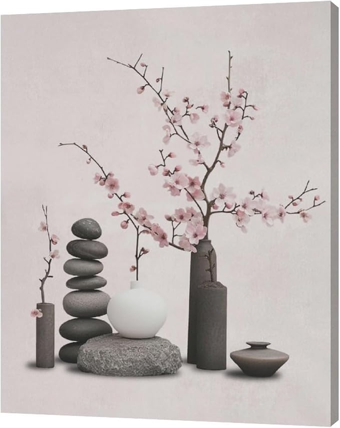 Zen Wall Art Zen Bathroom Pictures Wall Decor Spiritual Canvas Prints Meditation Decorations Painting Framed Artwork Office Home Spa Yoga Decor For Bedroom Dining Living Room 16"x20"