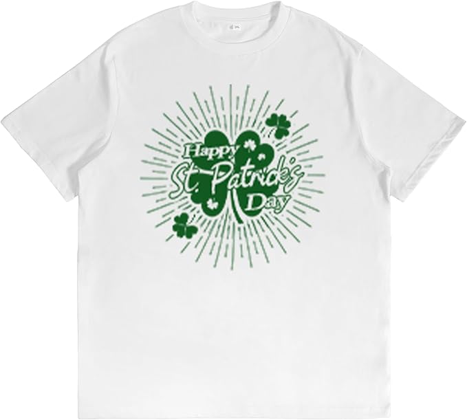 St. Patrick's Day Celebration Tee Beer Graphic Big and Tall Short Sleeve Cotton Festival Casual Gym Workout Tshirts