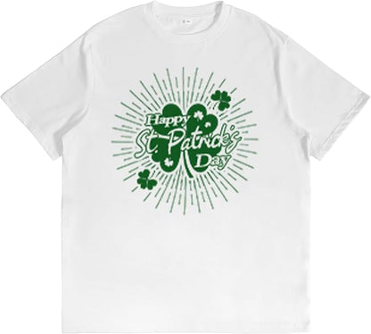 St. Patrick's Day Celebration Tee Beer Graphic Big and Tall Short Sleeve Cotton Festival Casual Gym Workout Tshirts