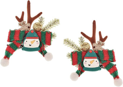 TOECWEGR Christmas Reindeer Antlers Headband Hair Clips Hair Hoop Girl Holiday Beauty Headdress