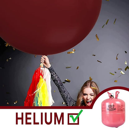 PartyWoo Burgundy Balloons 4pcs 36 Inch Dark Red Maroon Ruby Red Latex Helium Balloons for Graduation Valentine's Day Wedding Anniversary Casino Citizenship Christmas Party Decorations Red-Y75
