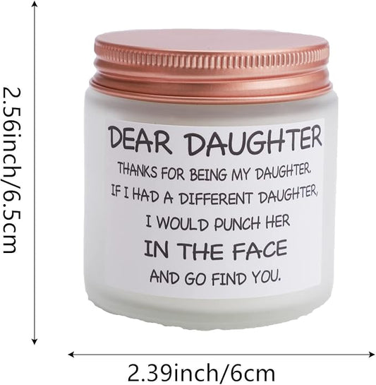 Dear Daughter Gifts from Mom and Dad, Mothers Day Gifts for Daughter,Birthday Gift for Daughter Adult, Daughter Candle for Graduation Wedding Christmas