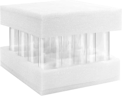 12 Pack Glass Cylinder Vases 8 Inch Tall Clear Flower Vase for Centerpieces, Hurricane Floating Candle Holder Wedding Decorations, Floral Vase Bulk for Table Shelf Party Home Deco (8 x 3.35 Inch)
