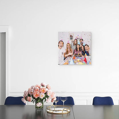 DBLAKI Personalized Custom Canvas Prints - Custom Framed Canvas Prints With Your Photos,Printed Photo To Canvas Wall Art Ideal for Home Decor Gifts Keepsakes 16" x16"