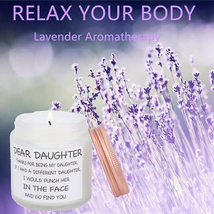 Dear Daughter Gifts from Mom and Dad, Mothers Day Gifts for Daughter,Birthday Gift for Daughter Adult, Daughter Candle for Graduation Wedding Christmas