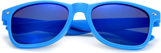 Fsmiling Blue Sunglasses Bulk Adult Party Sunglasses 80s Glasses Shades for Men Women Party Favors-15Pack,UV Protection