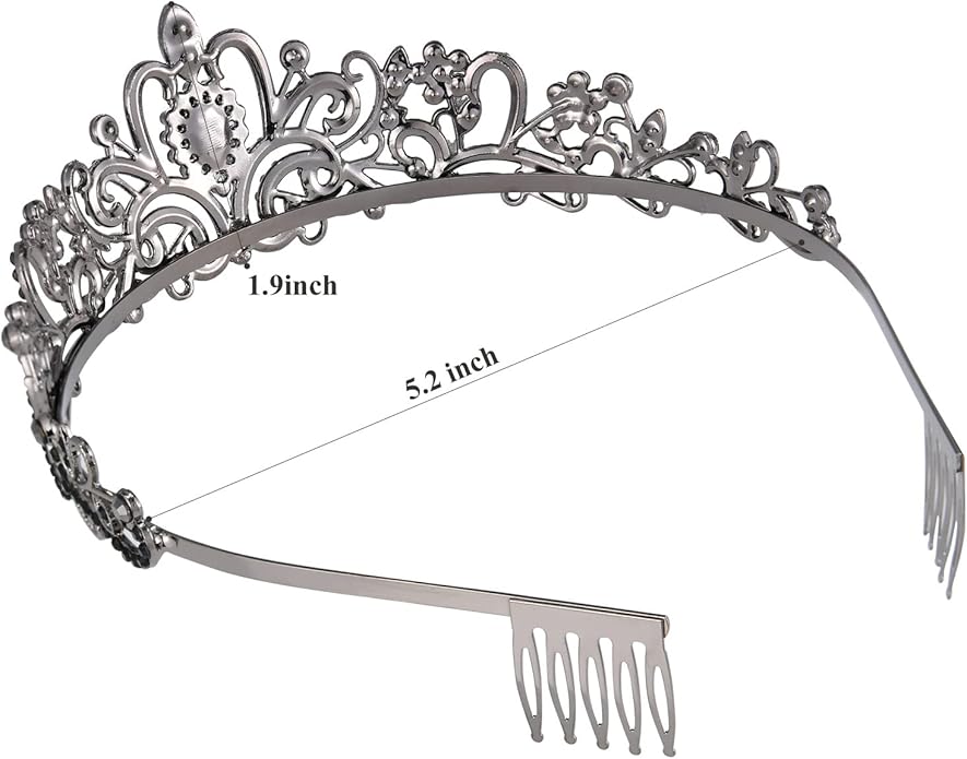 Sparkling Crystal Princess Tiaras for Women Girl Crown Queen Headband Fashion Headpiece for Wedding Birthday Bride Bridal Prom Party Hair Accessories Valentines Mothers Day Gifts
