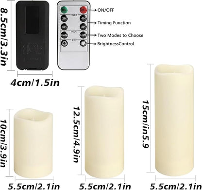 96 Packs Flameless Led Candles, Battery Candles,Simulate Flame,Waterproof Outdoor Indoor Candles -Key Remotes and Cycling 24 Hours Timer for Wedding,Halloween,