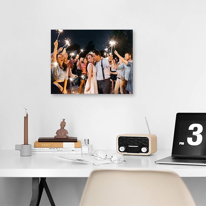 DBLAKI Personalized Custom Canvas Prints - Custom Framed Canvas Prints With Your Photos,Printed Photo To Canvas Wall Art Ideal for Home Decor Gifts Keepsakes 30" x24"