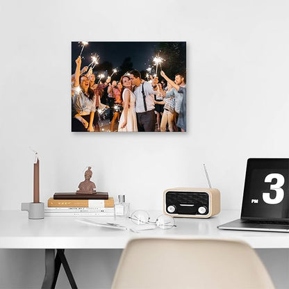 DBLAKI Personalized Custom Canvas Prints - Custom Framed Canvas Prints With Your Photos,Printed Photo To Canvas Wall Art Ideal for Home Decor Gifts Keepsakes 30" x24"