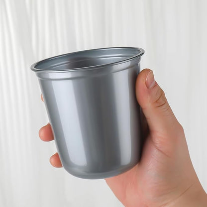 50pcs 12oz Disposable Stemless Glasses,PET Disposable Drinking Cups,Cold Party Clear Plastic Wine Glasses for Parties Birthday,Wedding,Meeting,Christmas Party Supplies. (Sliver)