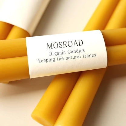 24 Packs Beeswax Taper Candles 9 Inch, All Natural Beeswax Candle Sticks - 10 Hour Burn Time - Smokeless & Dripless Taper Candles for Table Decor, Unscented Bee Wax Tapered Candle