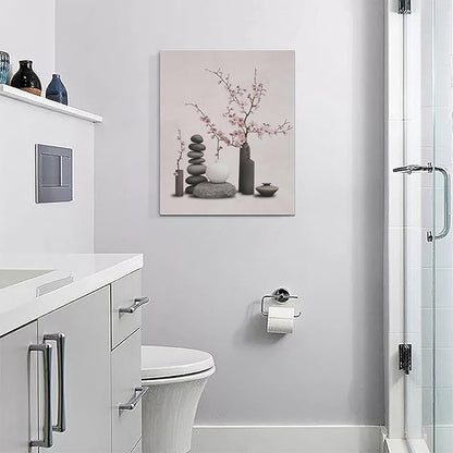 Zen Wall Art Zen Bathroom Pictures Wall Decor Spiritual Canvas Prints Meditation Decorations Painting Framed Artwork Office Home Spa Yoga Decor For Bedroom Dining Living Room 16"x20"