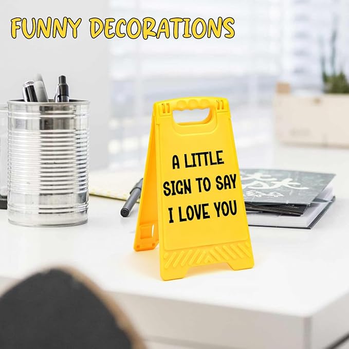 Funny I Love You Sign Valentine's Decoration Christmas Anniversary Present Cute Birthday Wedding Gift for Girlfriend Boyfriend Wife Fiancee 3 X 5.3 inch