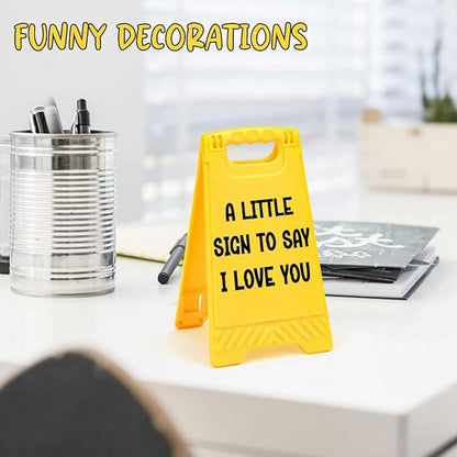 Funny I Love You Sign Valentine's Decoration Christmas Anniversary Present Cute Birthday Wedding Gift for Girlfriend Boyfriend Wife Fiancee 3 X 5.3 inch