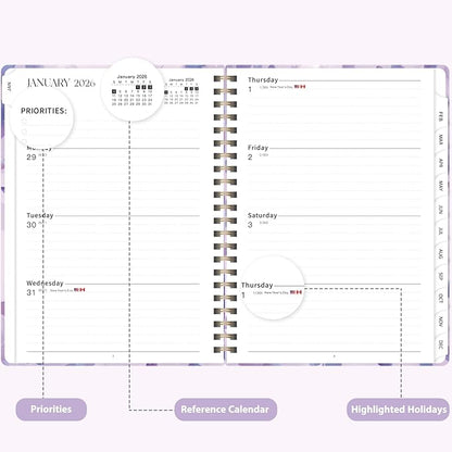 2026 Planner, Weekly and Monthly Calendar Academic Planner, Jan 2026 - Dec 2026, Planning Agenda Book for Desk Accessories and School Supplies - A5 (6.3'' x 8.5'')