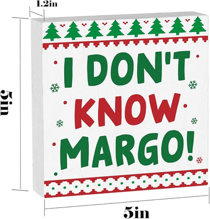 Christmas Vacation Decorations for Home Christmas Holiday Decor for Office Kitchen Funny Merry Xmas Decorations for Room Table 5 x 5 Inches