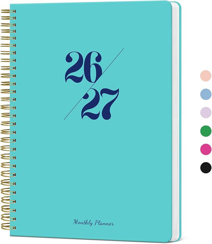 Monthly Planner 2026-2027, 2 Year Months Calendar Planner 2026-2027, Runs from January 2026 - Decembe 2027, 7" x 10", 24 Months, Perfect for School Office Home Planning - Aquamarine