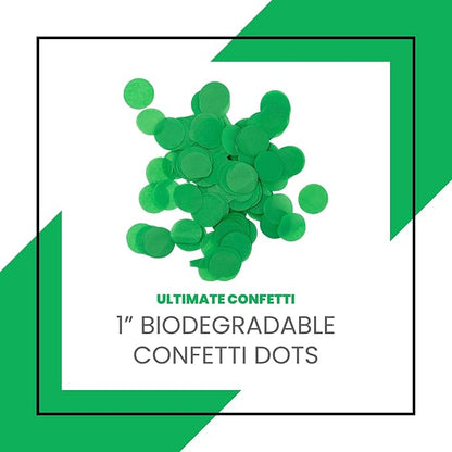 Ultimate Confetti - 1" Dark Green Tissue Paper Confetti Dots (1lb) 30,000 Pieces