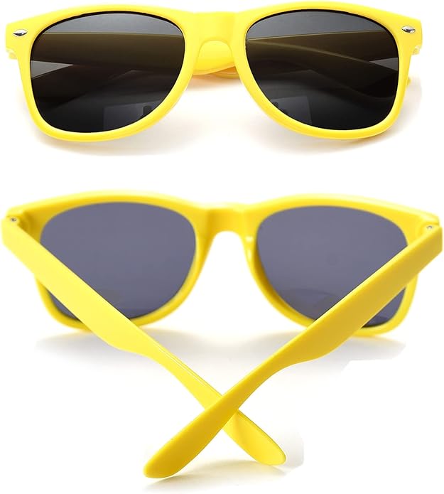 Eyegla 8/12/18 Pack Neon Sunglasses Bulk Colorful Multipack Party Sunglasses Retro Glasses Party Favor for Adult Men Women