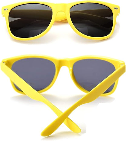 Eyegla 8/12/18 Pack Neon Sunglasses Bulk Colorful Multipack Party Sunglasses Retro Glasses Party Favor for Adult Men Women