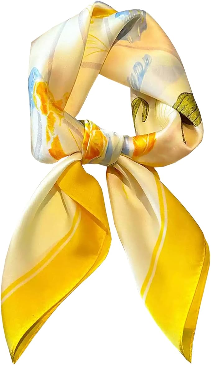 Neck Scarf For Womens Silky Head Scarves Hair Bandanas Square Scarf Fashion Accessories lightweight