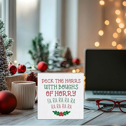 Christmas Vacation Decorations for Home Christmas Holiday Decor for Kitchen Xmas Vacation Decor for Living room Merry Xmas Decorations 5 x 5 Inches