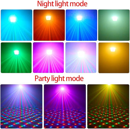 Disco Lights,Party Light QinGerS Dj Stage Light 7 Colors Sound Activated for Christmas Birthday KTV Club Romantic Decoration 2pcs