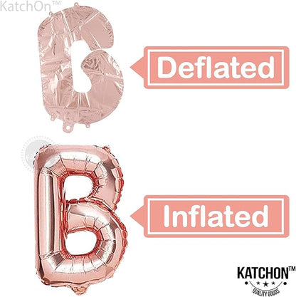 KatchOn, Bride Balloons Rose Gold Set - 16 Inch, Pack of 15 | Bachelorette Party Decorations | Rose Gold Bride Balloon | Bridal Shower Decorations, Bachelorette Balloons