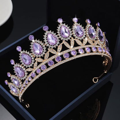 Kamirola Tiaras Princess Crown for Women and Girls Crystal Headbands for Bridal, Princess for Wedding and Party(TR21)