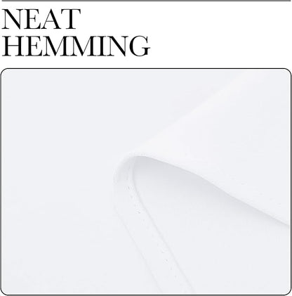 NICETOWN Long White Curtains for Patio - Home Decoration Grommet Top Drapes, White Bedroom Panels (42 inches Wide x 95 inches Long, White, 2 Panels)
