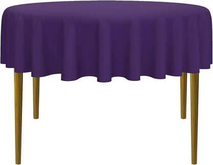 Lann's Linens - 10 Premium 70" Round Tablecloths for Wedding/Banquet/Restaurant - Polyester Fabric Table Cloth - Purple