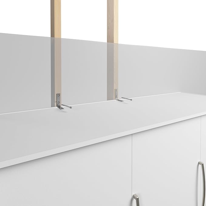 Bestar Claremont 59W Full Murphy Bed in White, Sleeping Arrangement for Multipurpose Area, Bedroom, Guest Room, or Living Room
