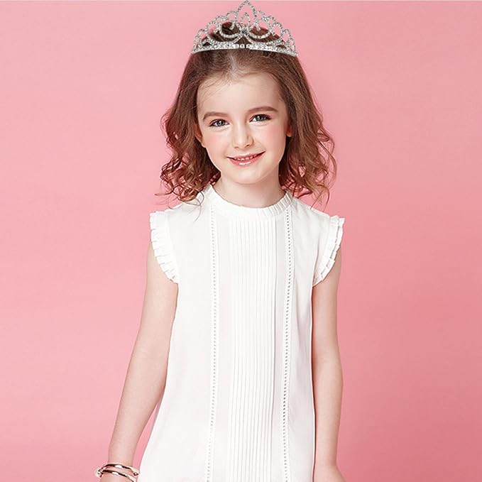 Pack of 2 Rhinestone Tiara Crown Exquisite Headband Comb Pin Wedding Bridal Birthday Tiaras